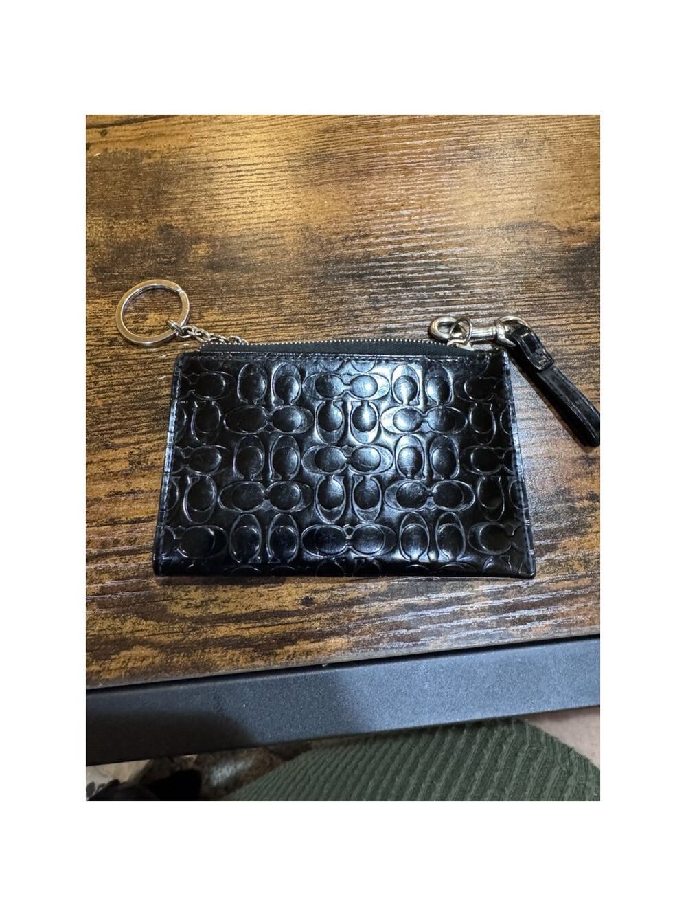 Coach Signature Embossed Patent Leather Mini Skinny - Picture 7 of 7